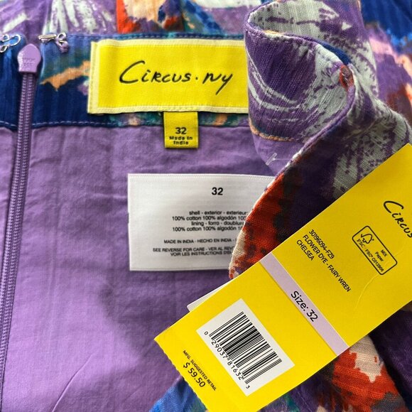 Circus NY Women's Chelsea Flower Dye Fairy Wren Flare Mini Skirt - Size 32 - NWT - Picture 5 of 5